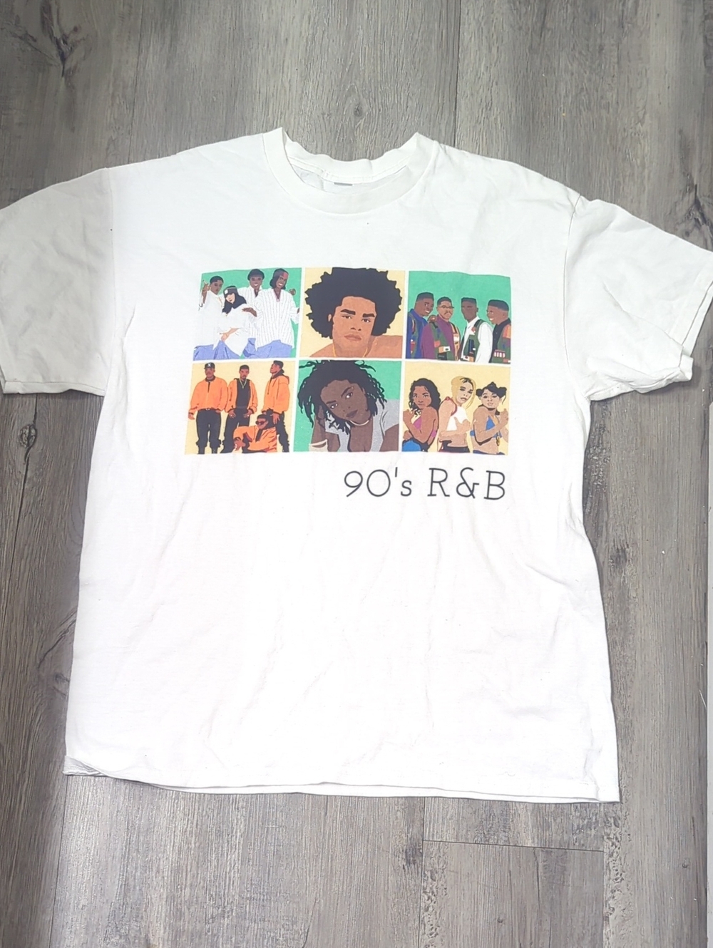 90's R&B Graphic White Men's T-Shirt